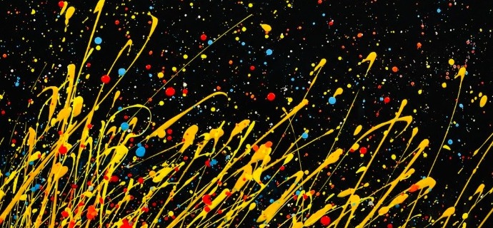 Eclosion stellaire - 60 x 60 cm - Peinture sur miroir